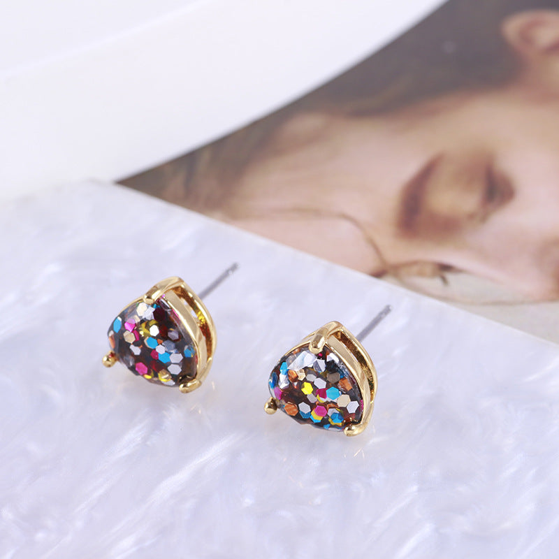 Colourful Heart Stud Earrings