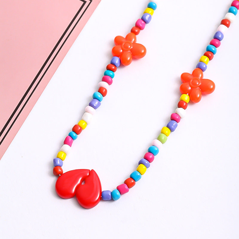 Floral Broken Heart Necklace