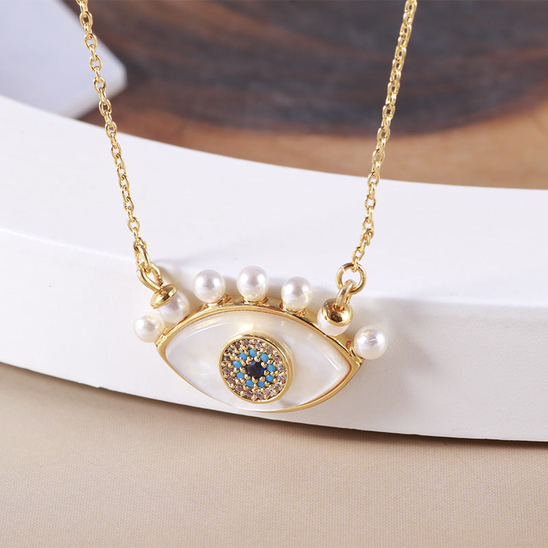 Evil Eye with Pearls Pendant