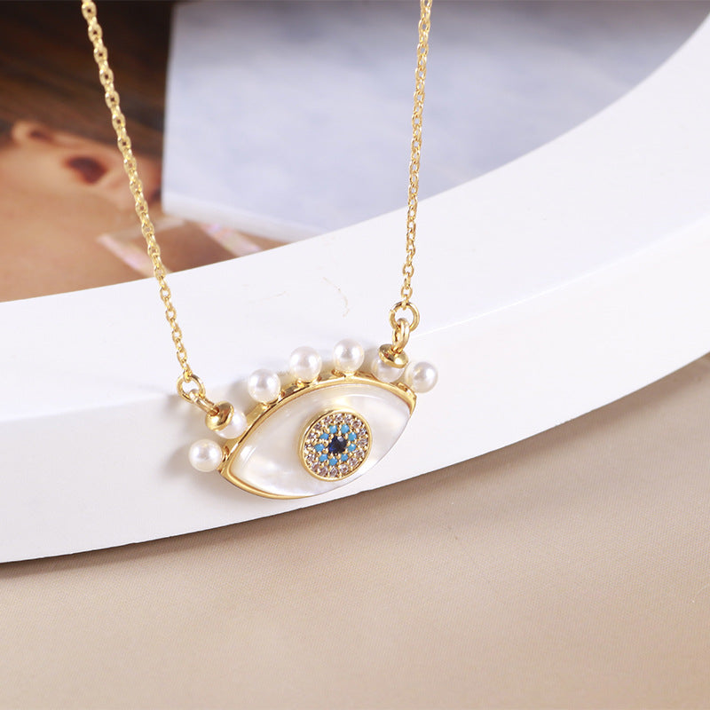 Evil Eye with Pearls Pendant