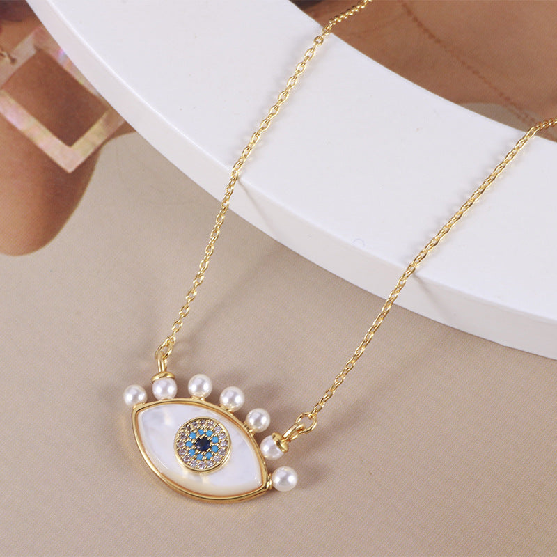 Evil Eye with Pearls Pendant