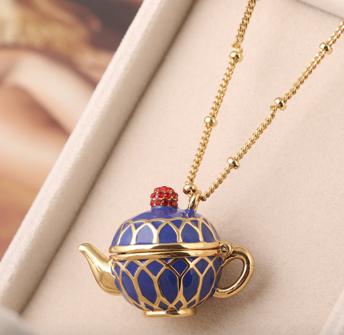 Teapot Long Necklace