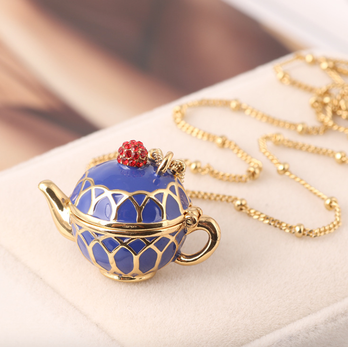 Teapot Long Necklace