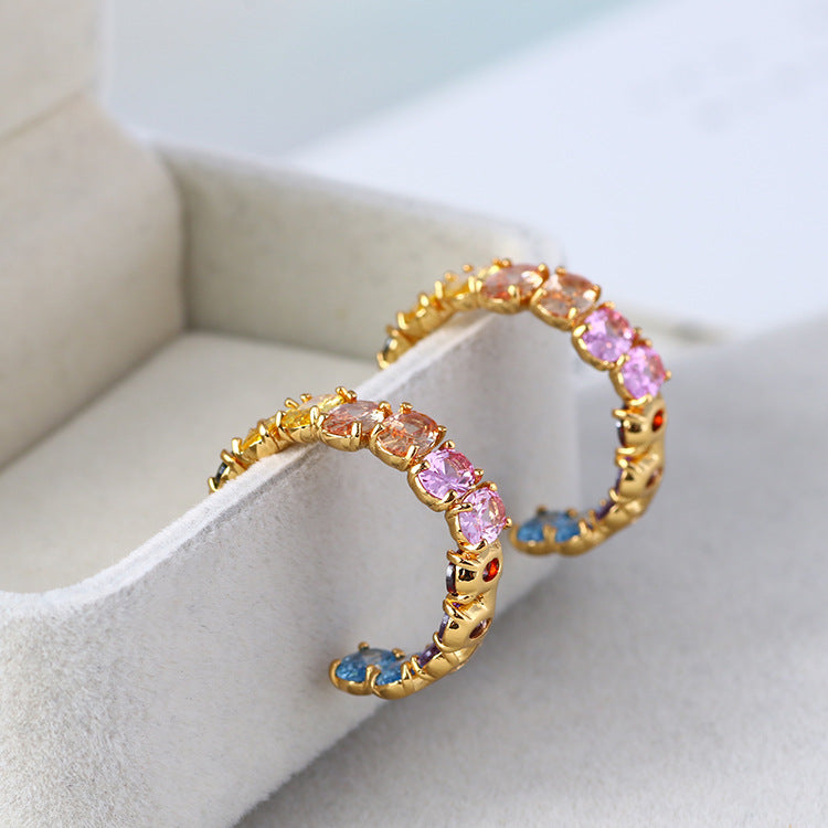 7 Colours Hoop Earrings