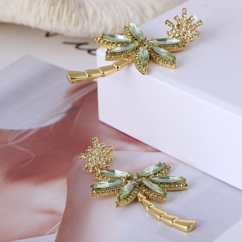 Coconut Tree and Snowflake Drop Earrings