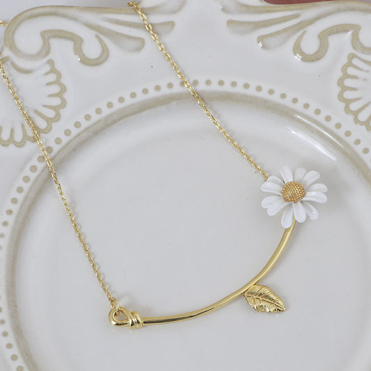 Bee and Daisy Necklace - Gold Branch