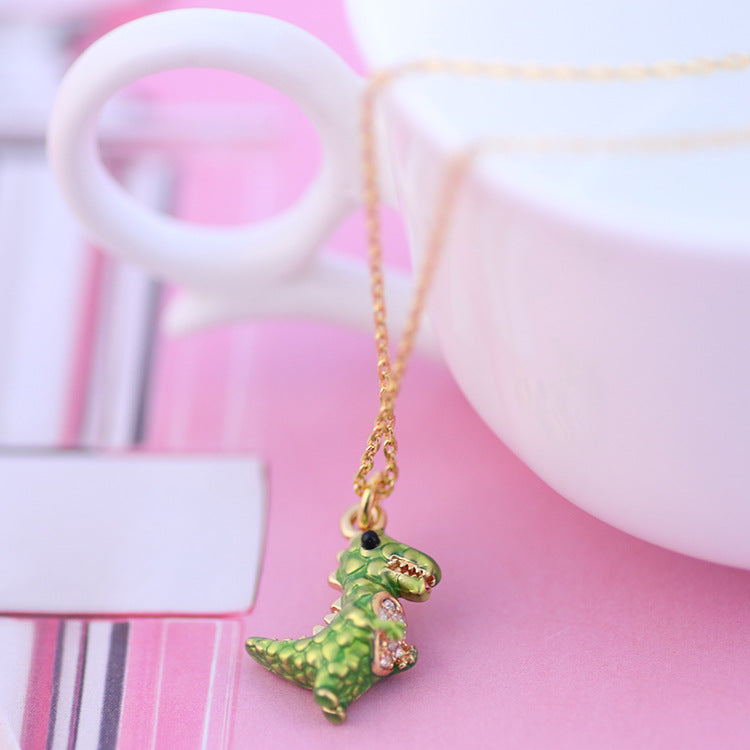 Dinosaur & the Heart Necklace