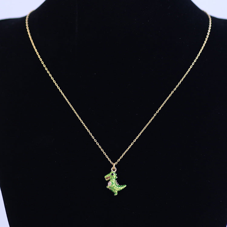 Dinosaur & the Heart Necklace