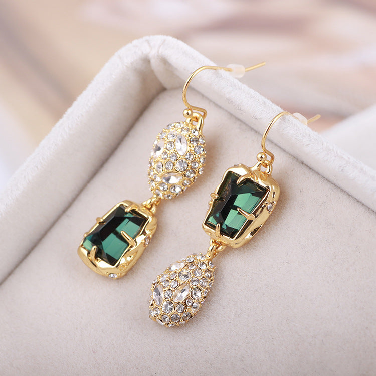 Green Gemstone Earrings