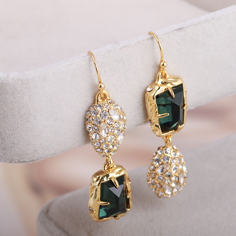 Green Gemstone Earrings