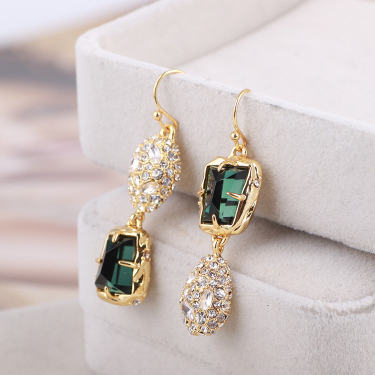 Green Gemstone Earrings