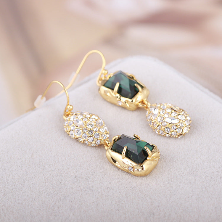 Green Gemstone Earrings