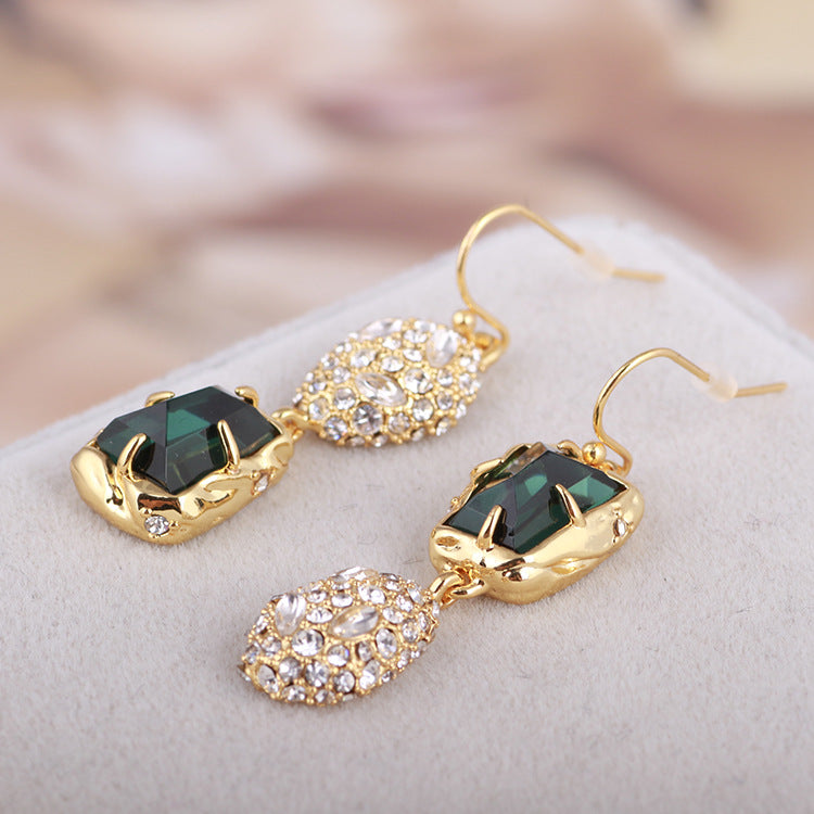 Green Gemstone Earrings