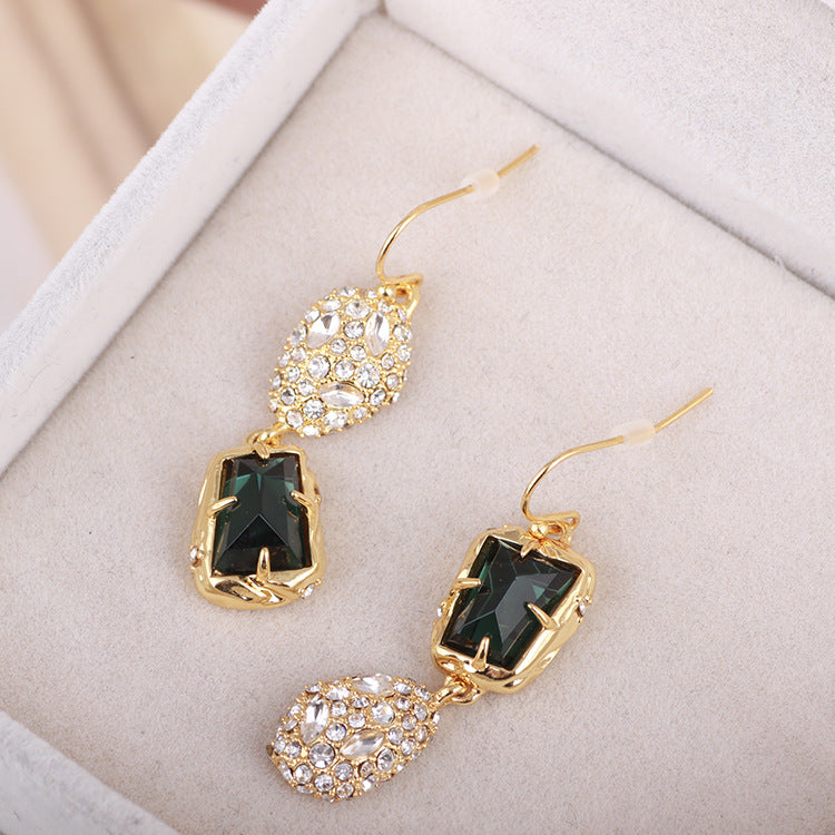 Green Gemstone Earrings