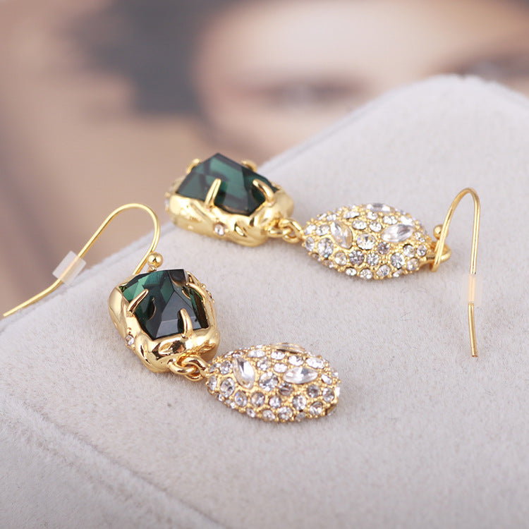 Green Gemstone Earrings