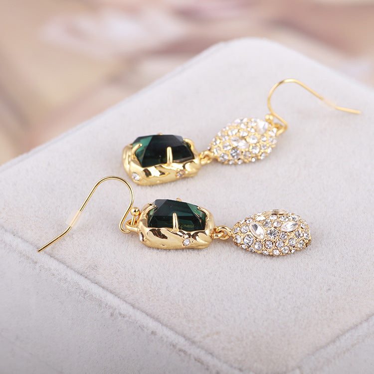 Green Gemstone Earrings