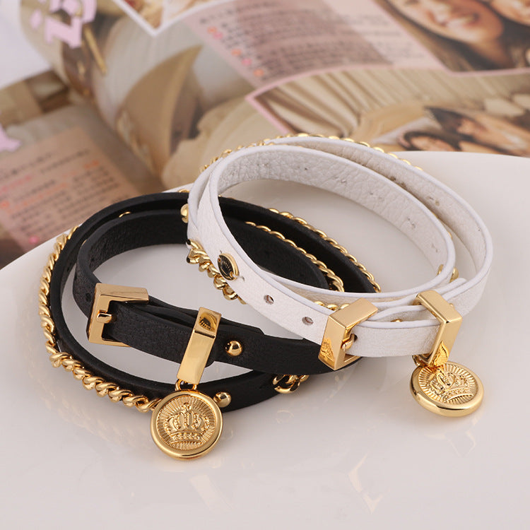 Leather Bracelet White