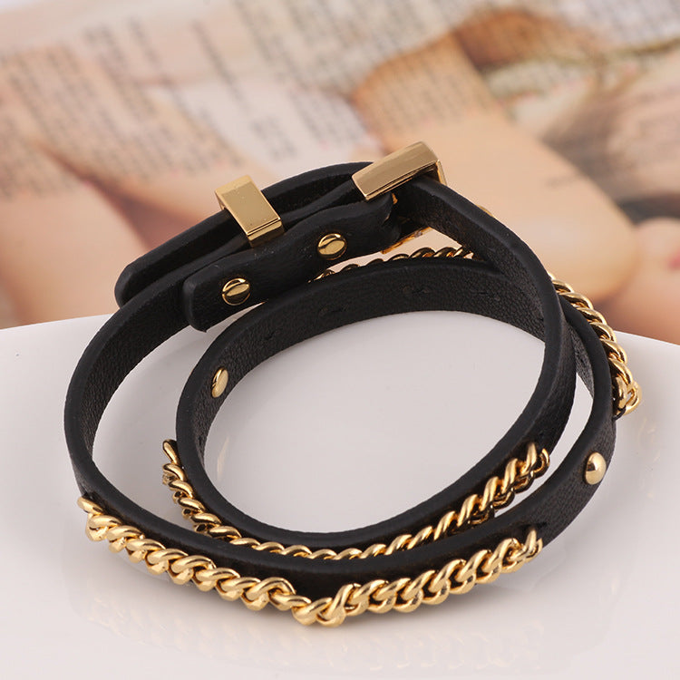 Leather Bracelet Black