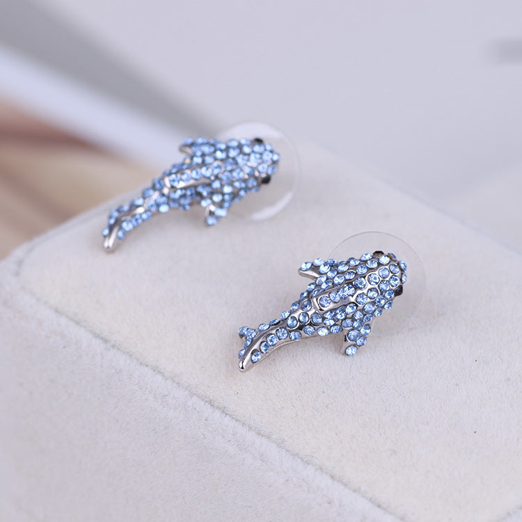 Light Blue Sparking Little Sharp Stud Earrings