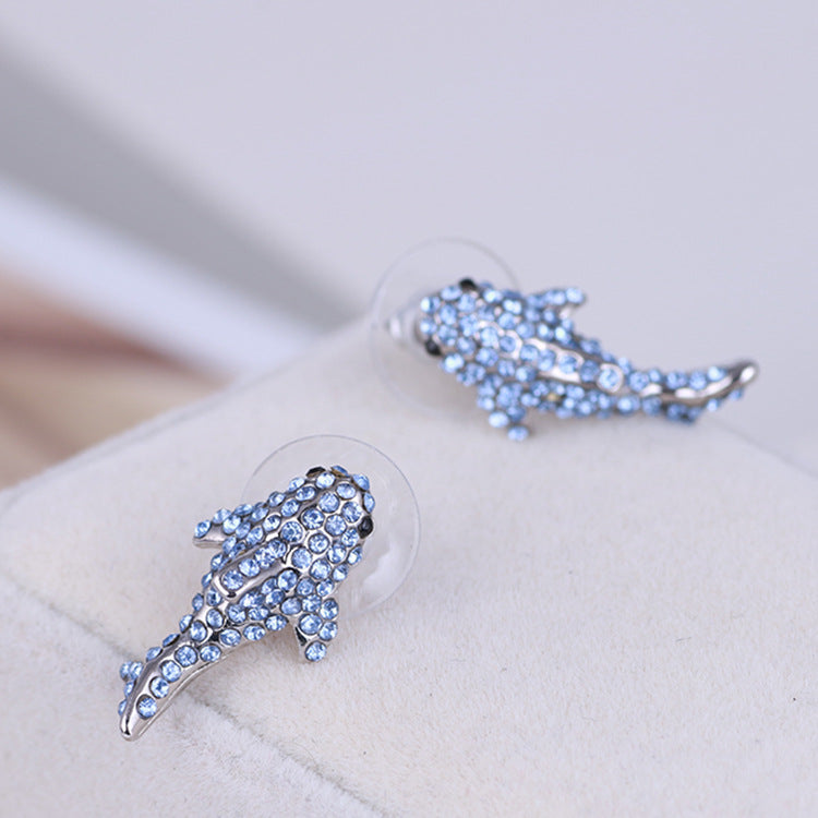 Light Blue Sparking Little Sharp Stud Earrings