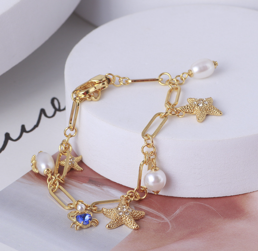 Starfish and Crab Bracelet