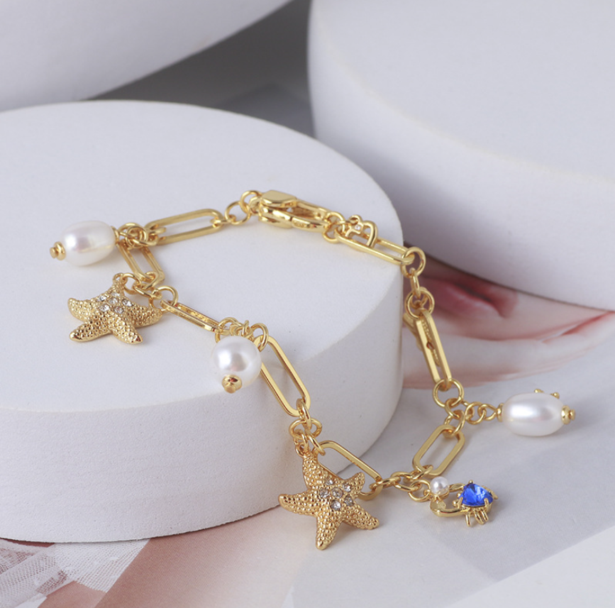 Starfish and Crab Bracelet