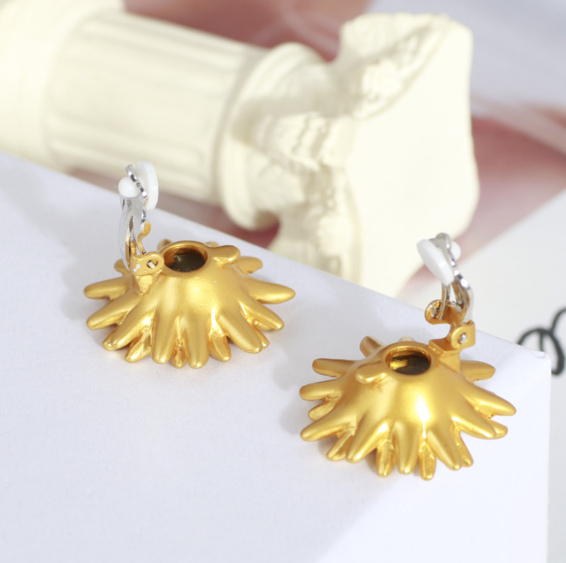 Sunflower Clip On Earrings