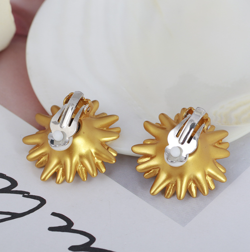 Sunflower Clip On Earrings